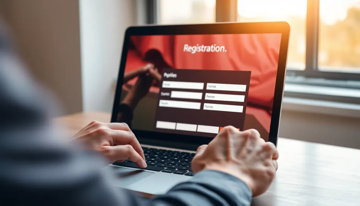 Processus d'inscription en ligne pour une licence triathlon sur ordinateur