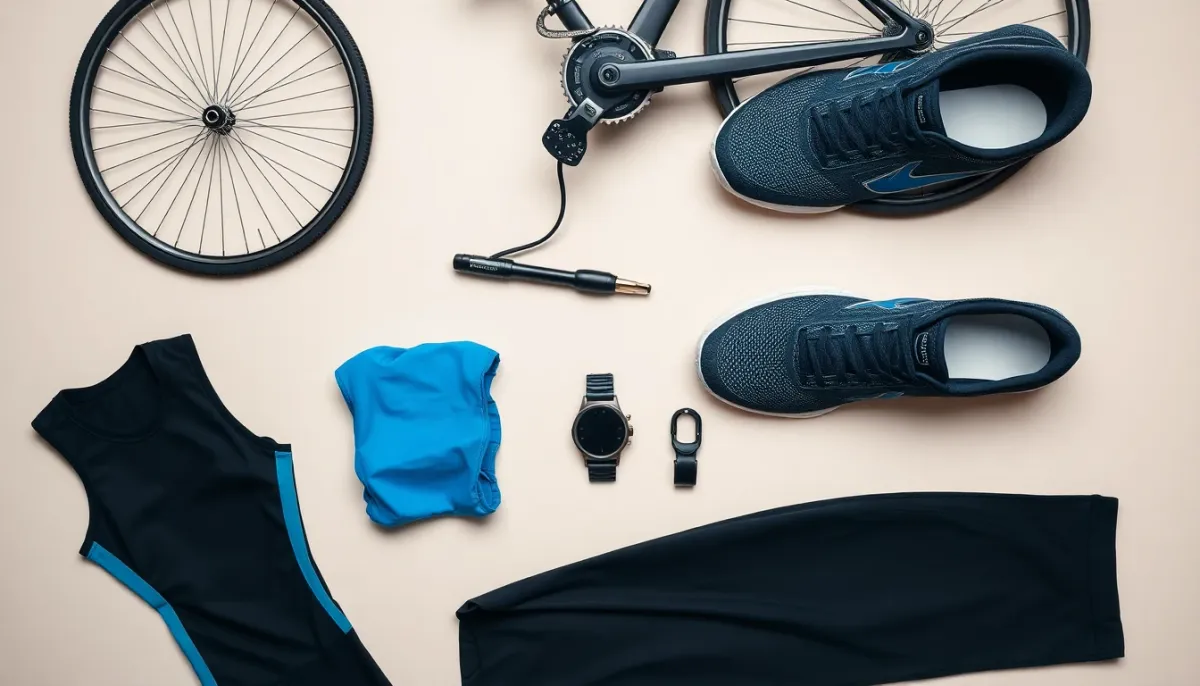 Équipement essentiel du triathlon présenté de manière organisée et détaillée